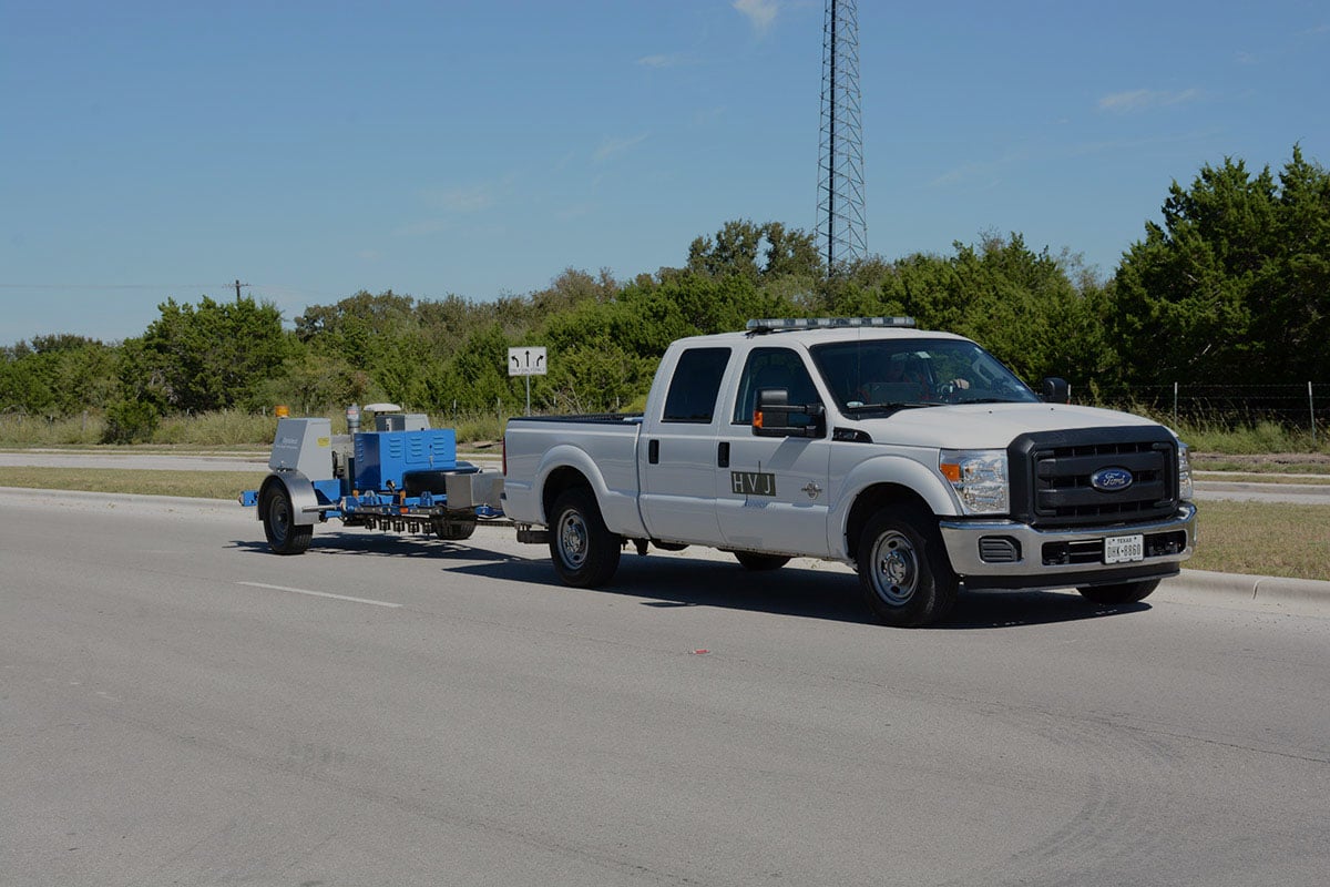 HVJ FWD Equipment on road Dark