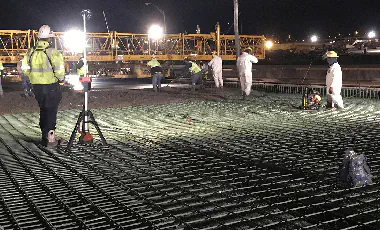 DFW Connector Bridge Deck Pour