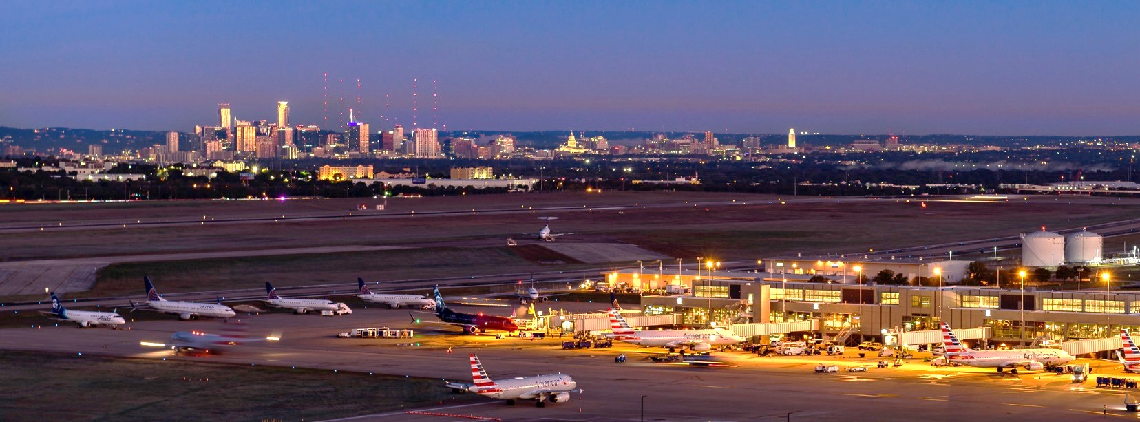 terminal with downtown morning shot-credit Austin Pro Photo